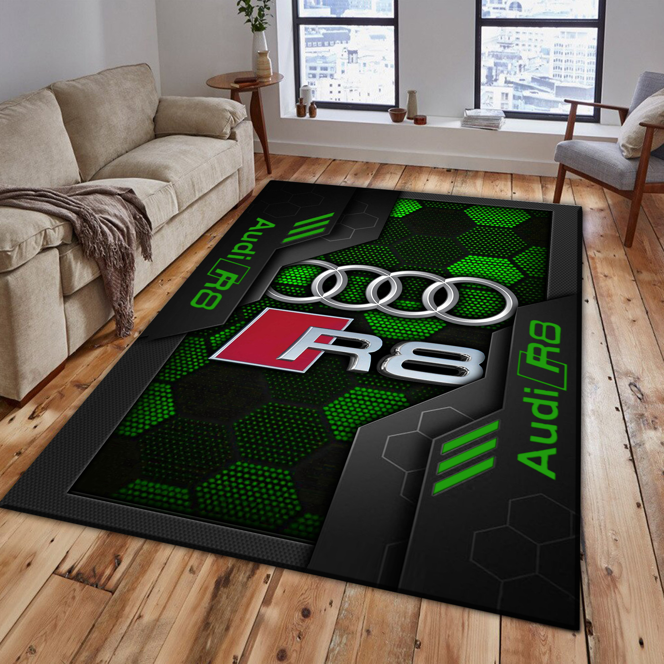 Audi R8 Area Rugs 3619 Multicolor - Famjoys Audi R8 Area Rugs 3619 Multicolor - Famjoys