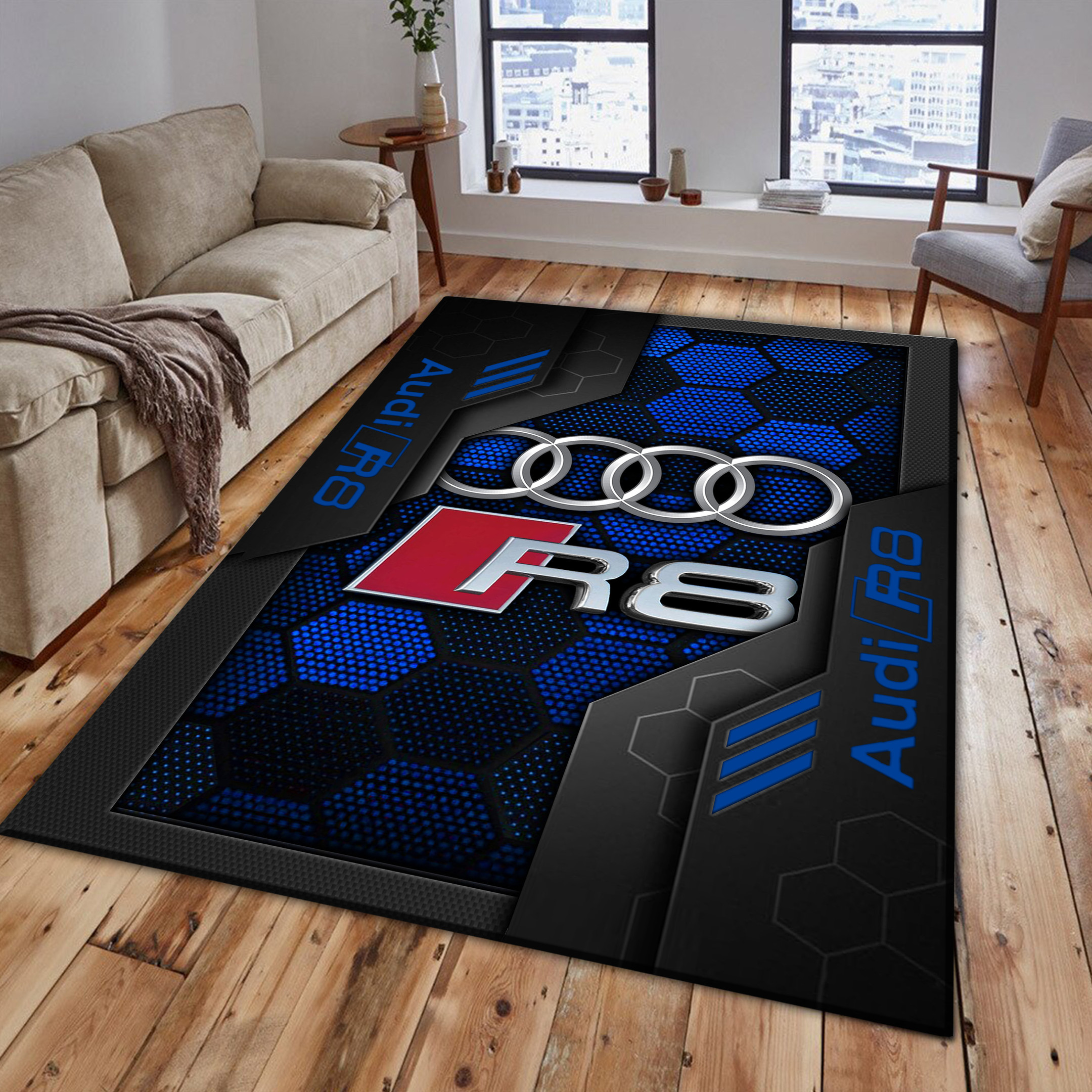 Audi R8 Area Rugs 3619 Multicolor - Famjoys Audi R8 Area Rugs 3619 Multicolor - Famjoys