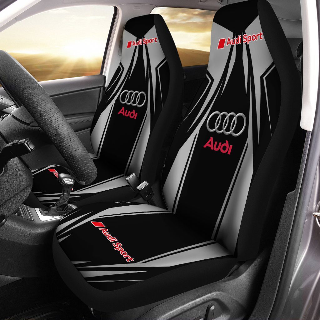 Audi Sport Nth-Ha Car Seat Cover (Set Of 2) Ver 1 (Grey)