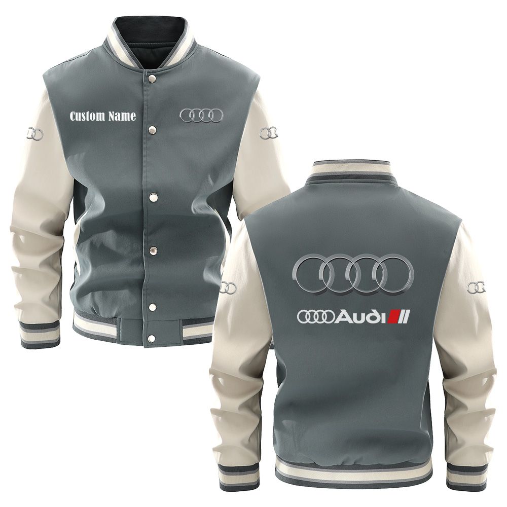 Audi Varsity Jacket, Baseball jacket, Letterman Jacket Customize Name, Multicolor - Famjoys Audi Varsity Jacket, Baseball jacket, Letterman Jacket Customize Name, Multicolor - Famjoys