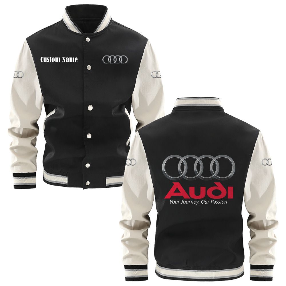 Audi Varsity Jacket, Baseball jacket, Letterman Jacket Customize Name, Multicolor - Famjoys Audi Varsity Jacket, Baseball jacket, Letterman Jacket Customize Name, Multicolor - Famjoys