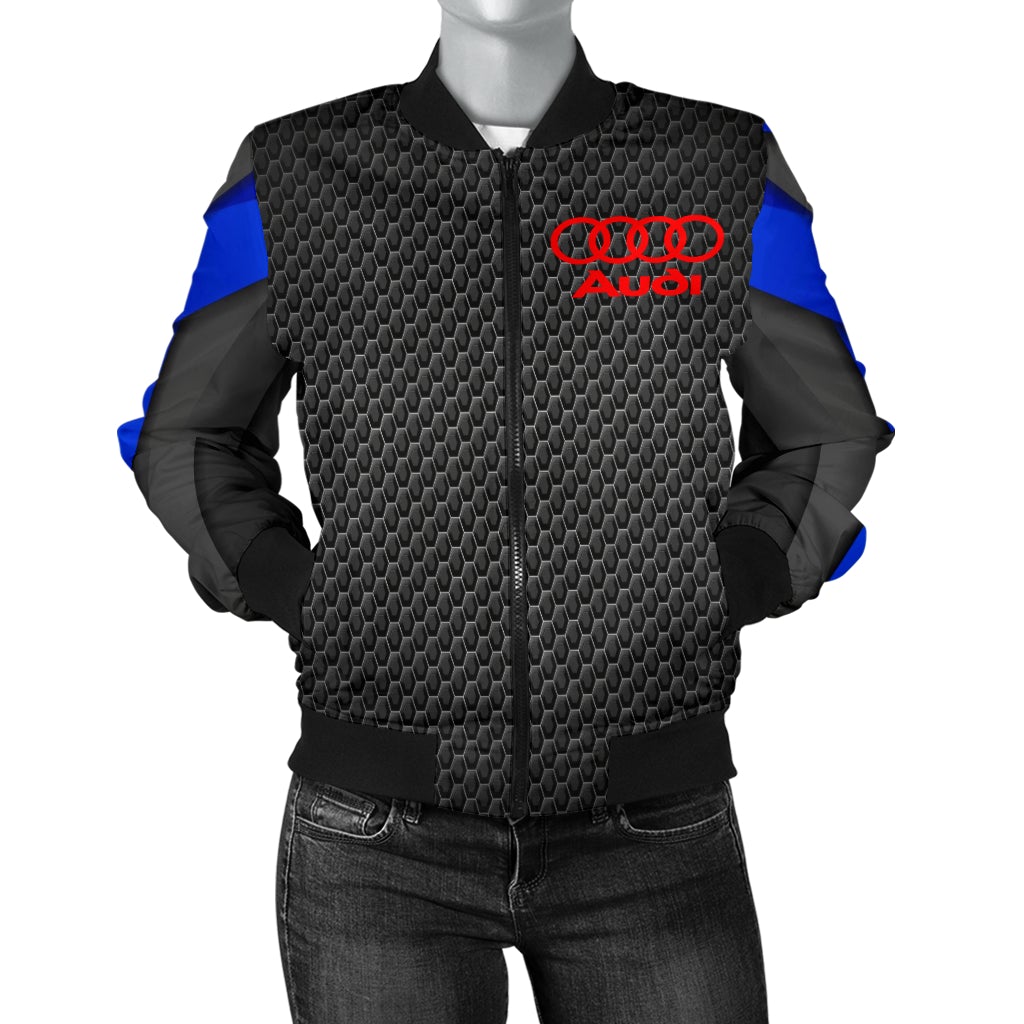 Audi Women's Bomber Jacket BB - Famjoys Audi Women's Bomber Jacket BB - Famjoys
