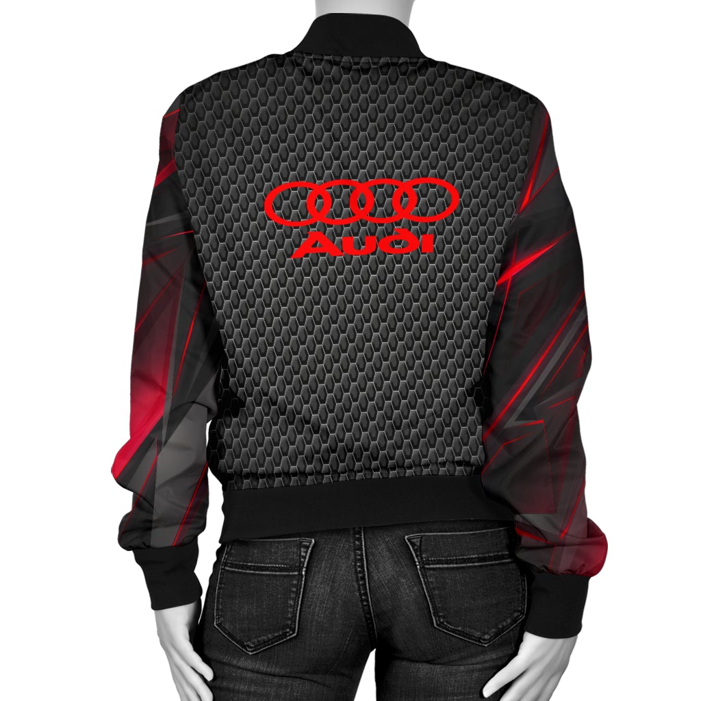 Audi Women's Bomber Jacket RA - Famjoys Audi Women's Bomber Jacket RA - Famjoys