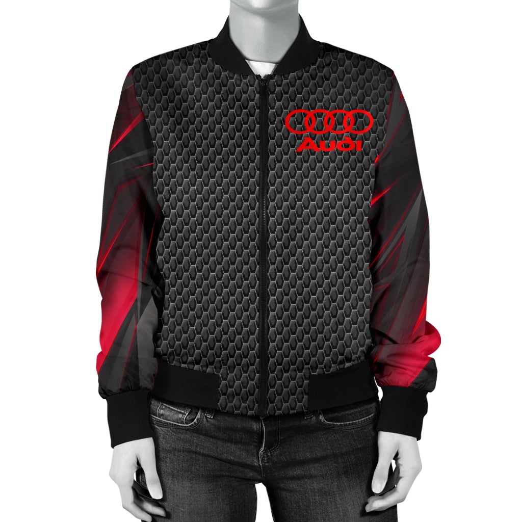 Audi Women's Bomber Jacket RA - Famjoys Audi Women's Bomber Jacket RA - Famjoys