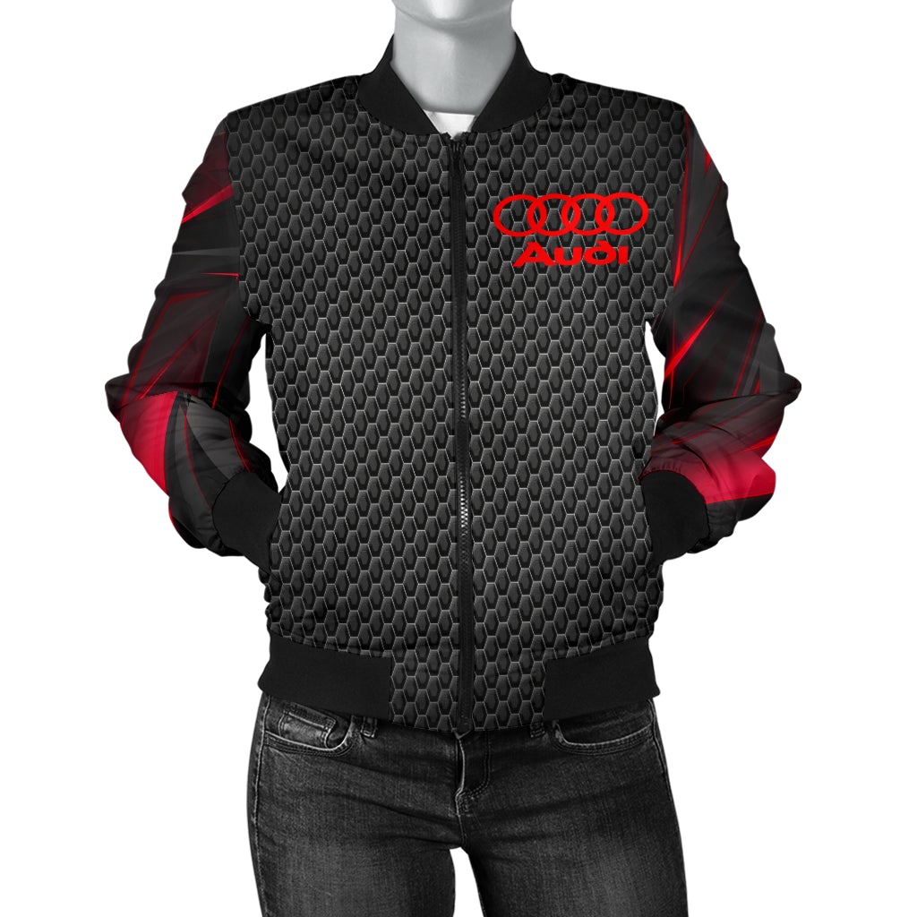 Audi Women's Bomber Jacket RA - Famjoys Audi Women's Bomber Jacket RA - Famjoys