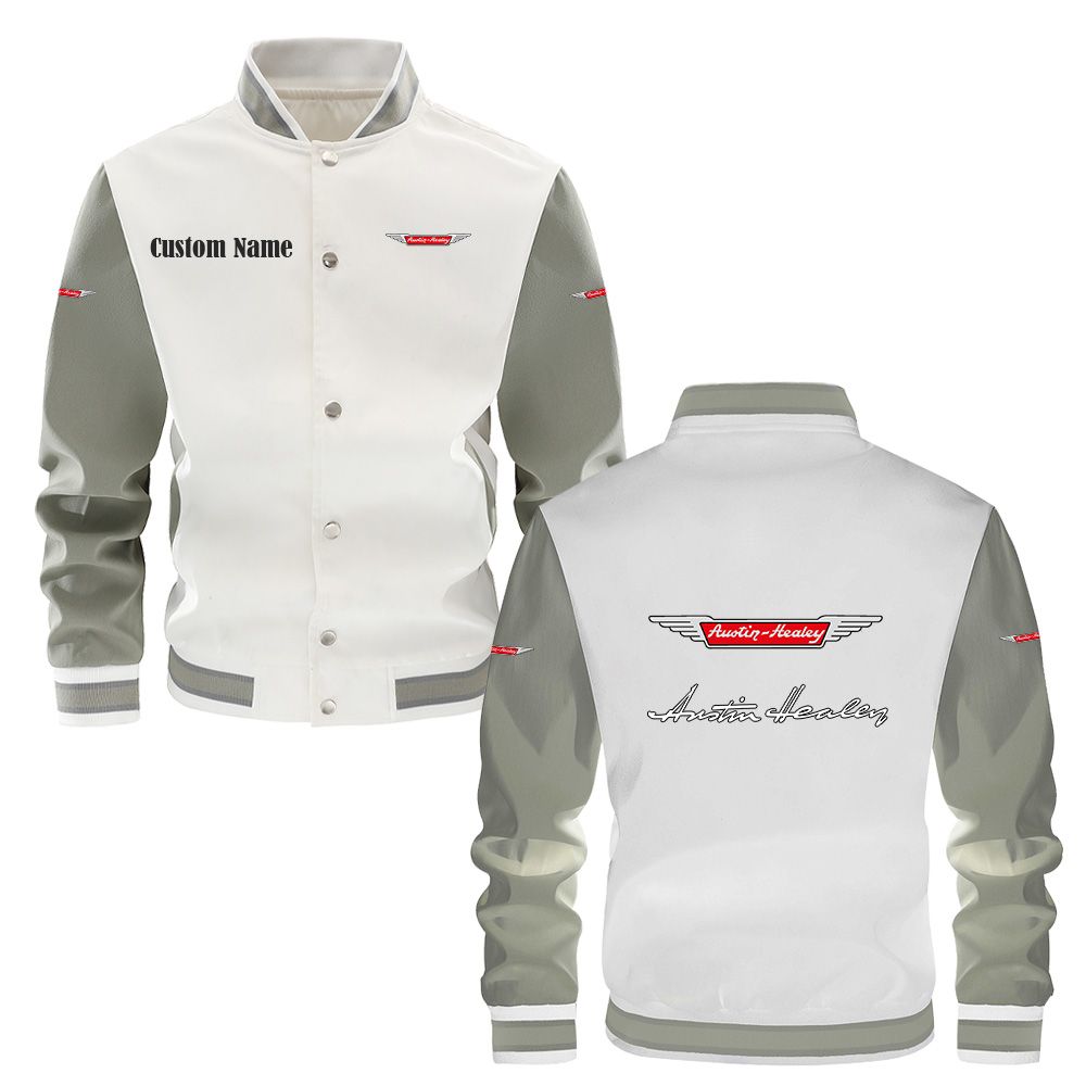 Austin Healey Varsity Jacket, Baseball jacket, Letterman Jacket Customize Name, Multicolor - Famjoys Austin Healey Varsity Jacket, Baseball jacket, Letterman Jacket Customize Name, Multicolor - Famjoys