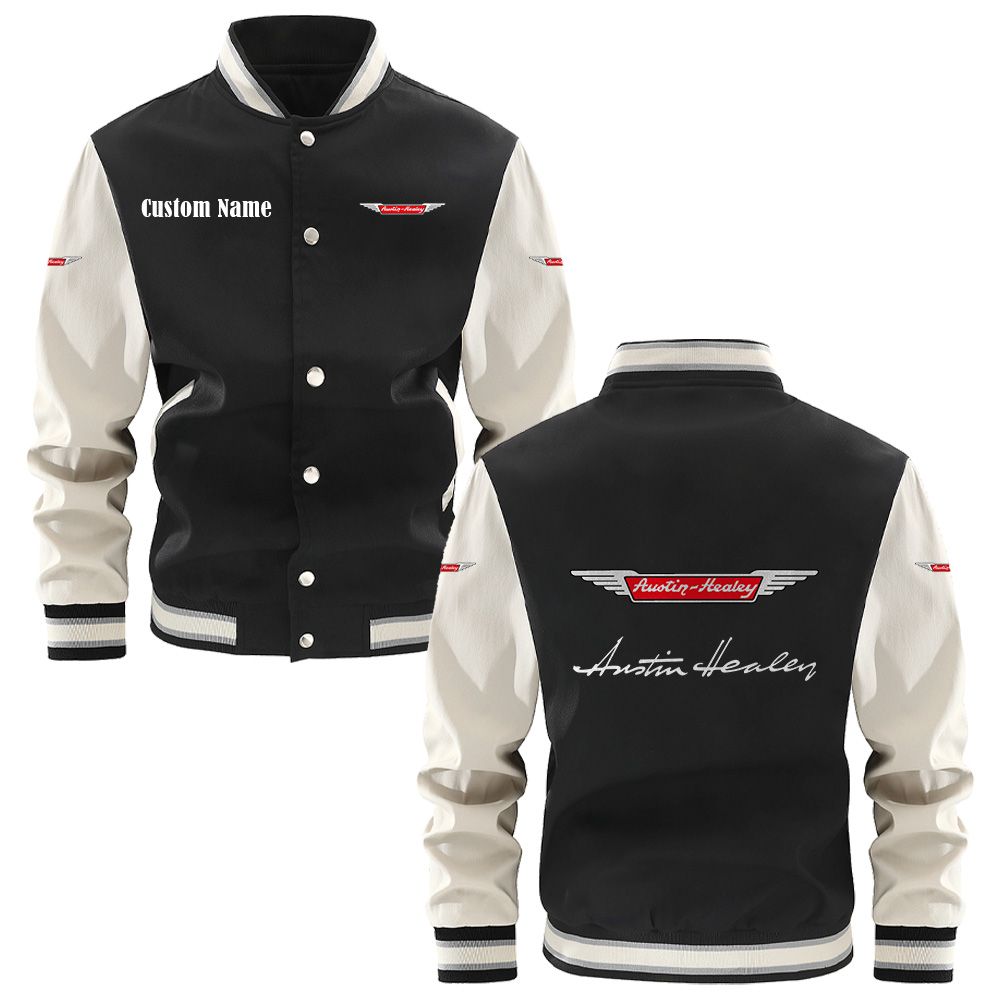 Austin Healey Varsity Jacket, Baseball jacket, Letterman Jacket Customize Name, Multicolor - Famjoys Austin Healey Varsity Jacket, Baseball jacket, Letterman Jacket Customize Name, Multicolor - Famjoys