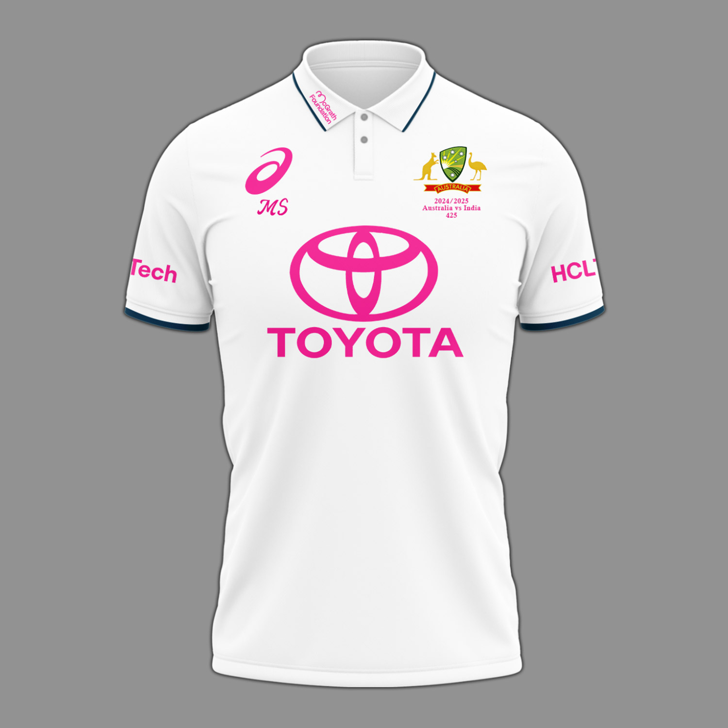 Australia National Cricket Pink Test Polo Custom Name & Number - Famjoys Australia National Cricket Pink Test Polo Custom Name & Number - Famjoys