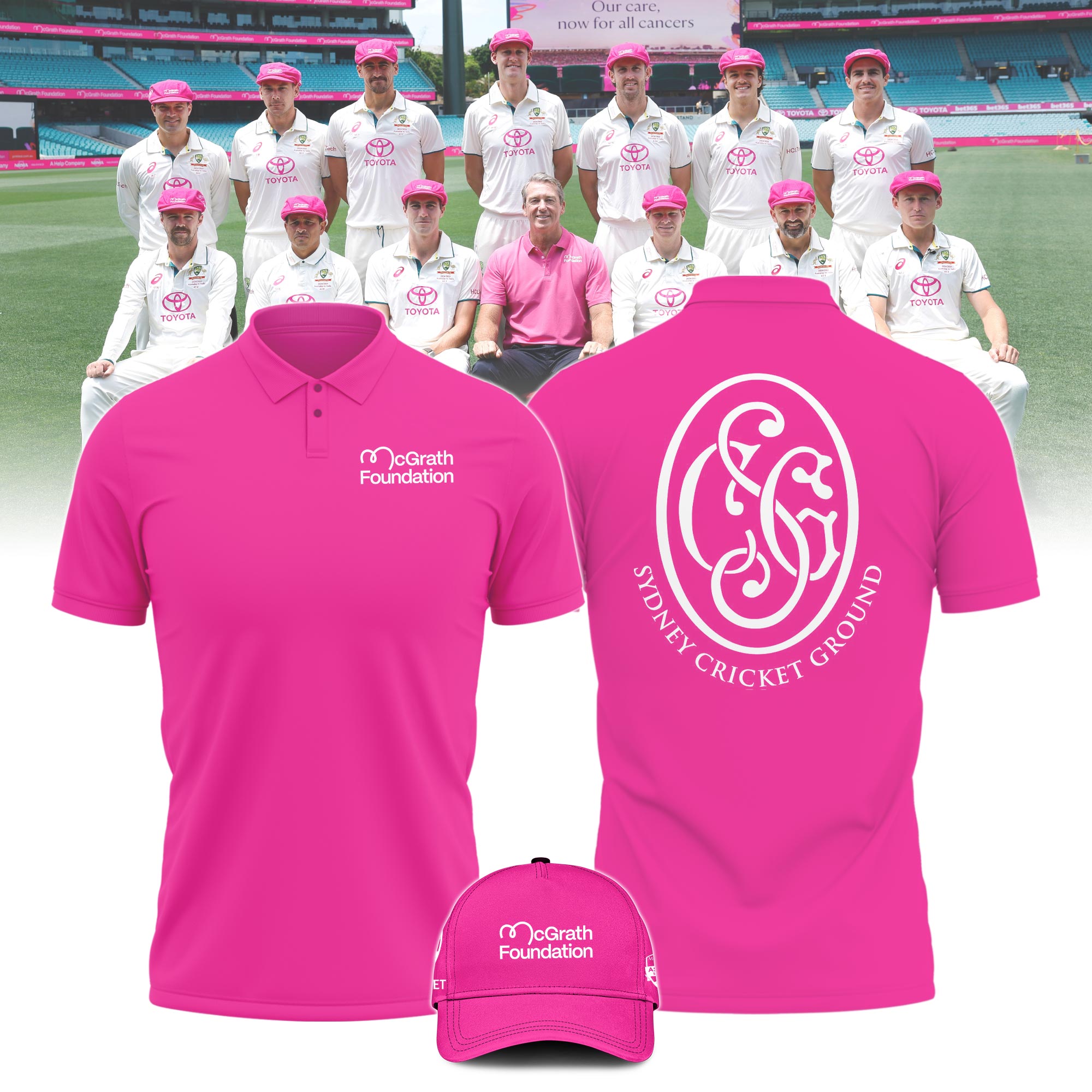 Australia National Cricket Pink Test Polo Pink Color - Famjoys Australia National Cricket Pink Test Polo Pink Color - Famjoys