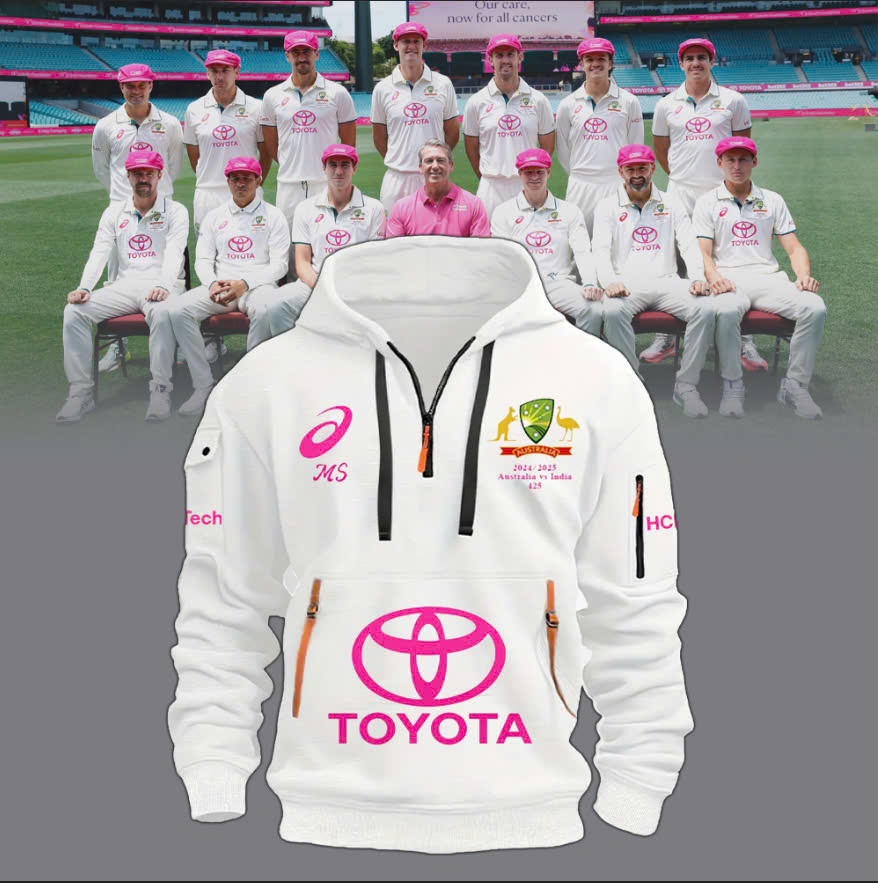 Australian Team in Pink Jersey with Glenn McGrath Hoodie Editions Limied V3 - Famjoys Australian Team in Pink Jersey with Glenn McGrath Hoodie Editions Limied V3 - Famjoys