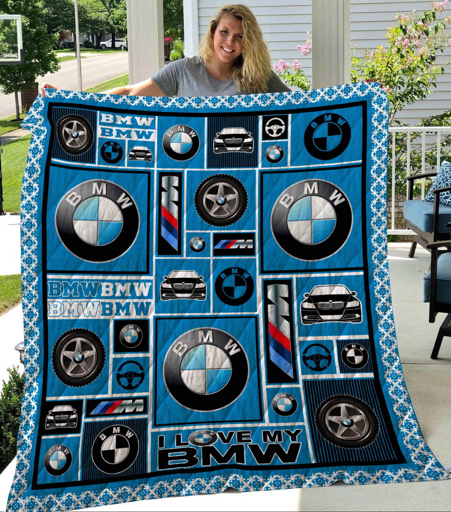 B-m-w Quilt Blanket - Famjoys B-m-w Quilt Blanket - Famjoys