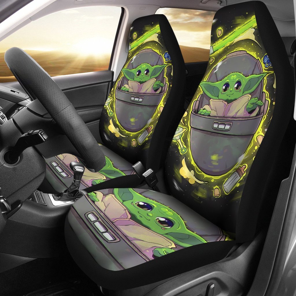 Baby Yoda Car Seat Cover ( Set of 2)