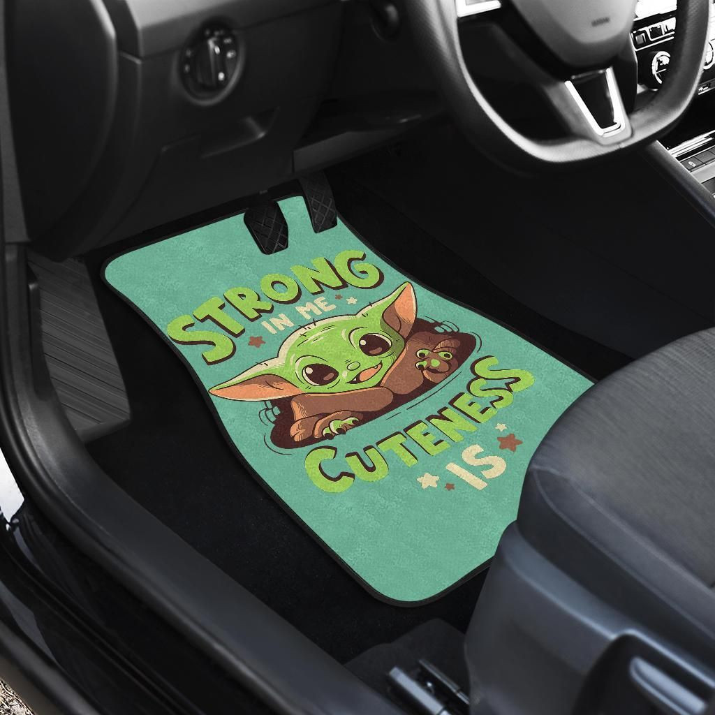 Baby Yoda Cute The Mandalorian Blue Car Floor Mats - Famjoys Baby Yoda Cute The Mandalorian Blue Car Floor Mats - Famjoys