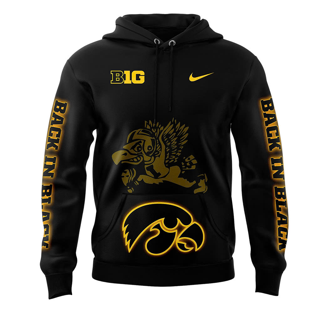 Back In Black Iowa Hawkeye Football Club Fleece Pullover Hoodie - Famjoys Back In Black Iowa Hawkeye Football Club Fleece Pullover Hoodie - Famjoys
