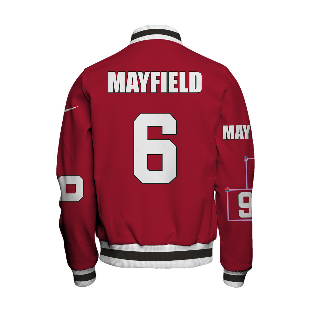 Baker Mayfield #6 Tampa Bay Buccaneers National Football League Unisex Varsity Jacket - Famjoys Baker Mayfield #6 Tampa Bay Buccaneers National Football League Unisex Varsity Jacket - Famjoys