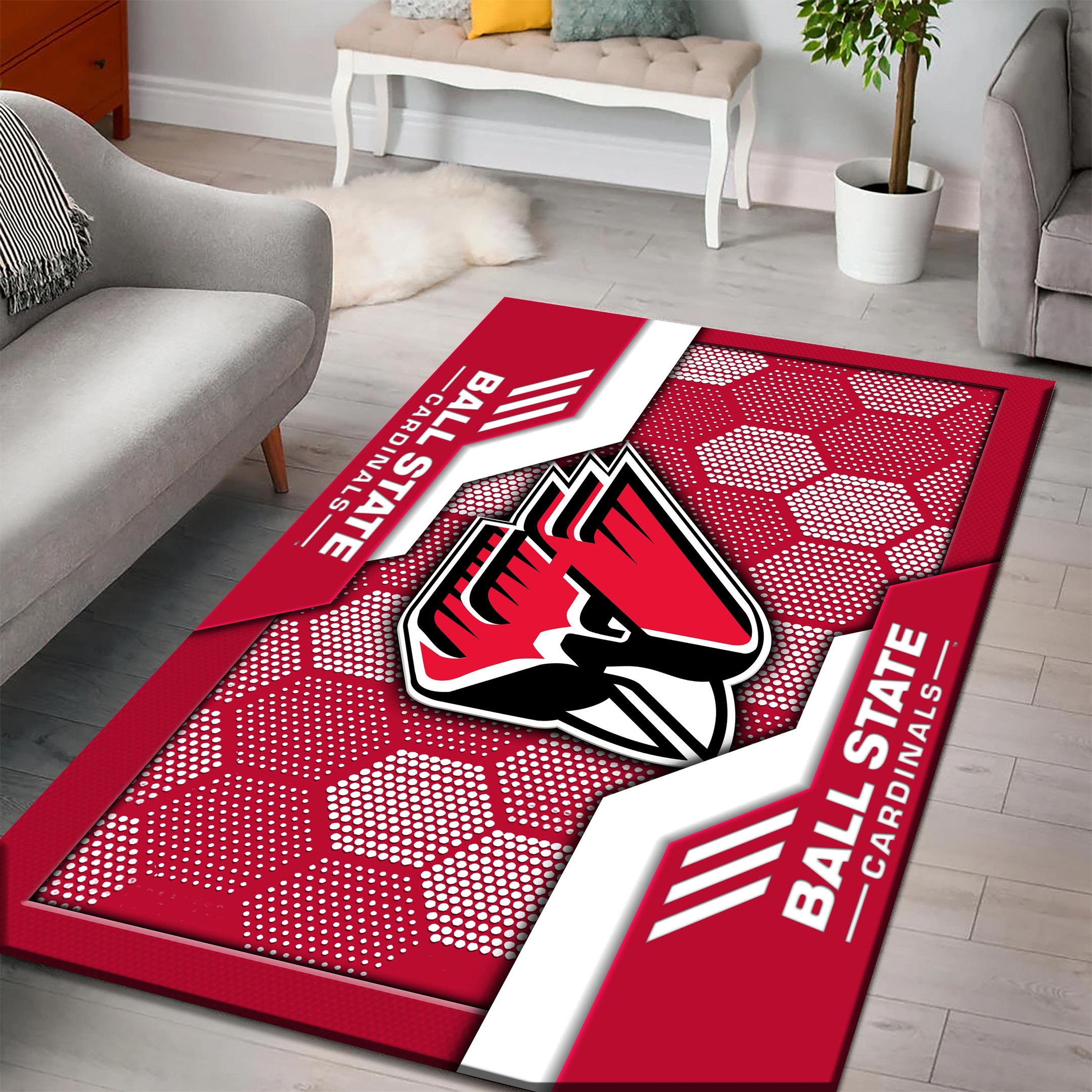Ball State Cardinals Area Rugs 3767 - Famjoys Ball State Cardinals Area Rugs 3767 - Famjoys