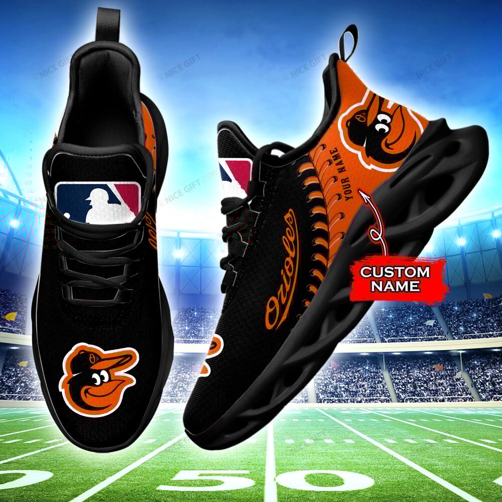 Baltimore Orioles Custom Name Max Soul Shoes MSS-O9D6 - Famjoys Baltimore Orioles Custom Name Max Soul Shoes MSS-O9D6 - Famjoys