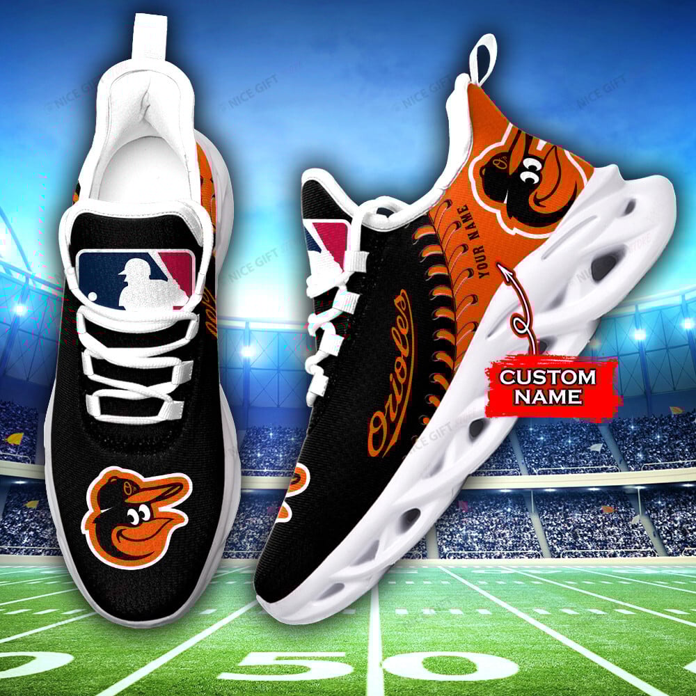 Baltimore Orioles Custom Name Max Soul Shoes MSS-O9D6 - Famjoys Baltimore Orioles Custom Name Max Soul Shoes MSS-O9D6 - Famjoys