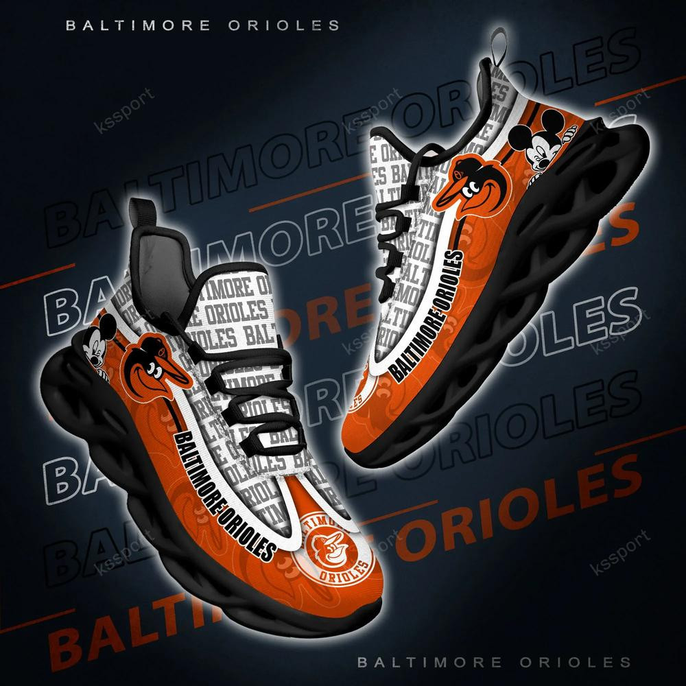 Baltimore Orioles Max Soul Clunky Sneakers - Famjoys Baltimore Orioles Max Soul Clunky Sneakers - Famjoys