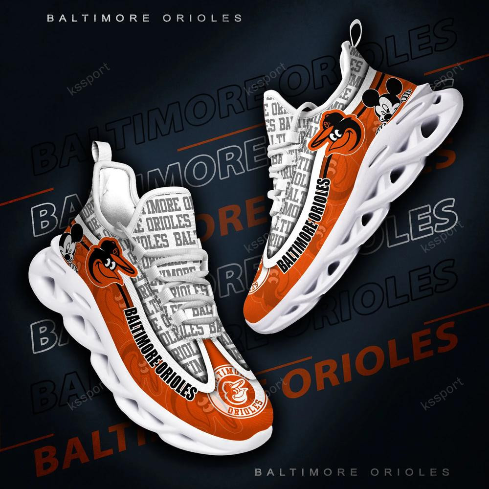 Baltimore Orioles Max Soul Clunky Sneakers - Famjoys Baltimore Orioles Max Soul Clunky Sneakers - Famjoys