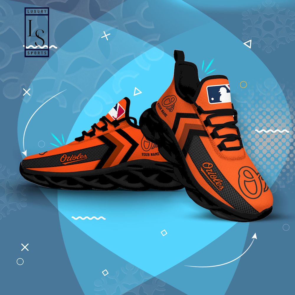 Baltimore Orioles Personalized Max Soul Shoes - Famjoys Baltimore Orioles Personalized Max Soul Shoes - Famjoys