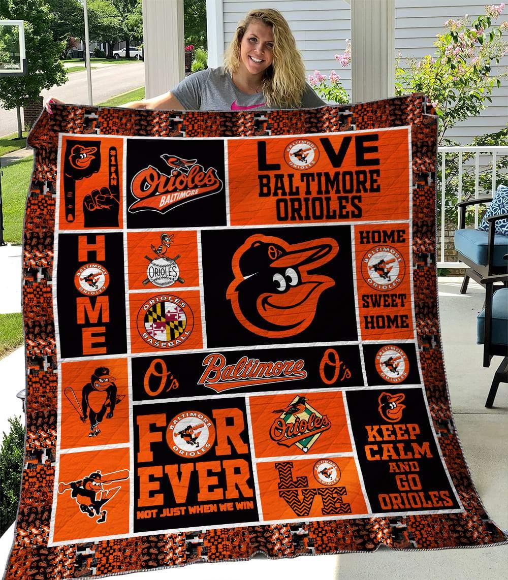 Baltimore Orioles Quilt Blanket - Famjoys Baltimore Orioles Quilt Blanket - Famjoys