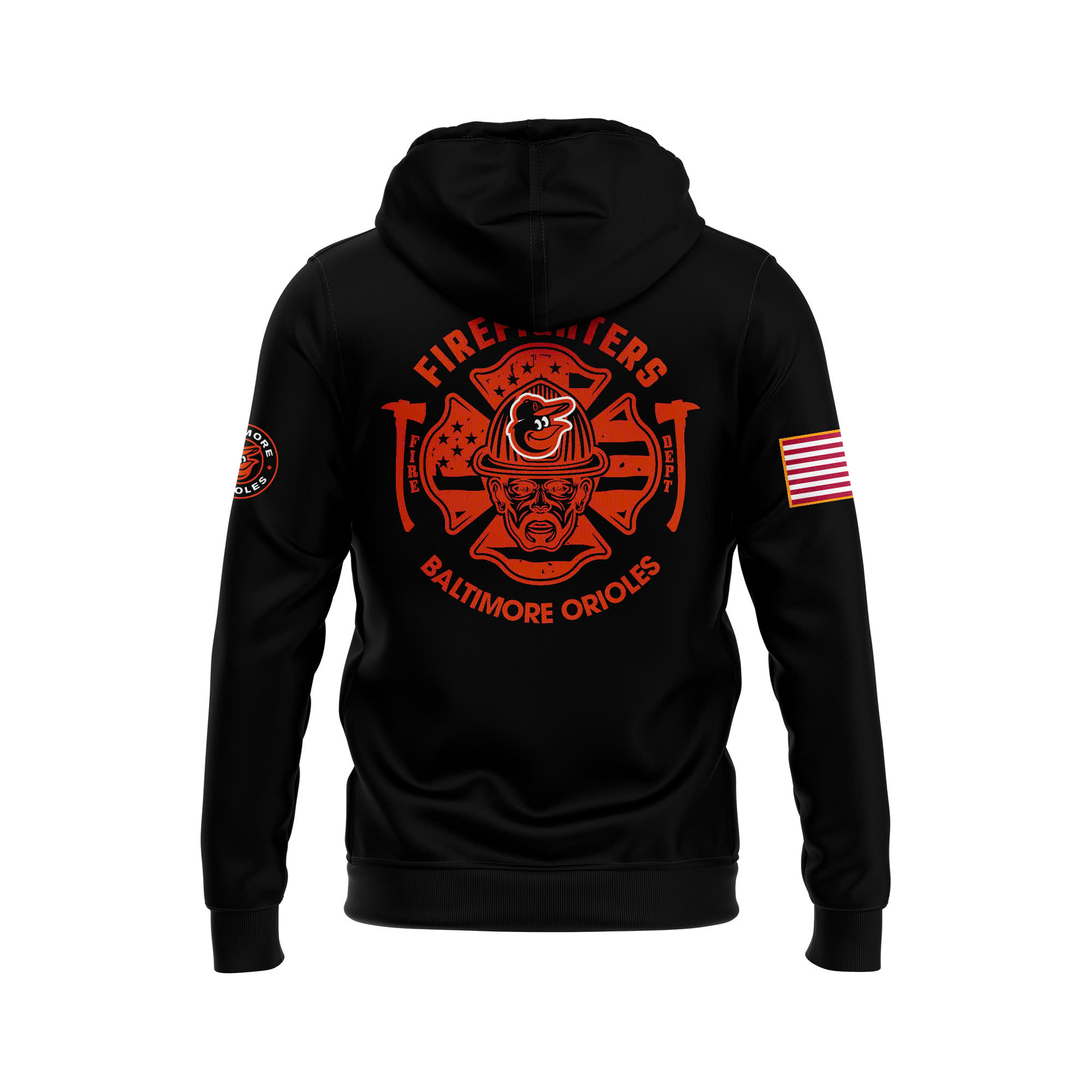 Baltimore Orioles x Firefighter Appreciation Night Premium Pullover Hoodie - Famjoys Baltimore Orioles x Firefighter Appreciation Night Premium Pullover Hoodie - Famjoys
