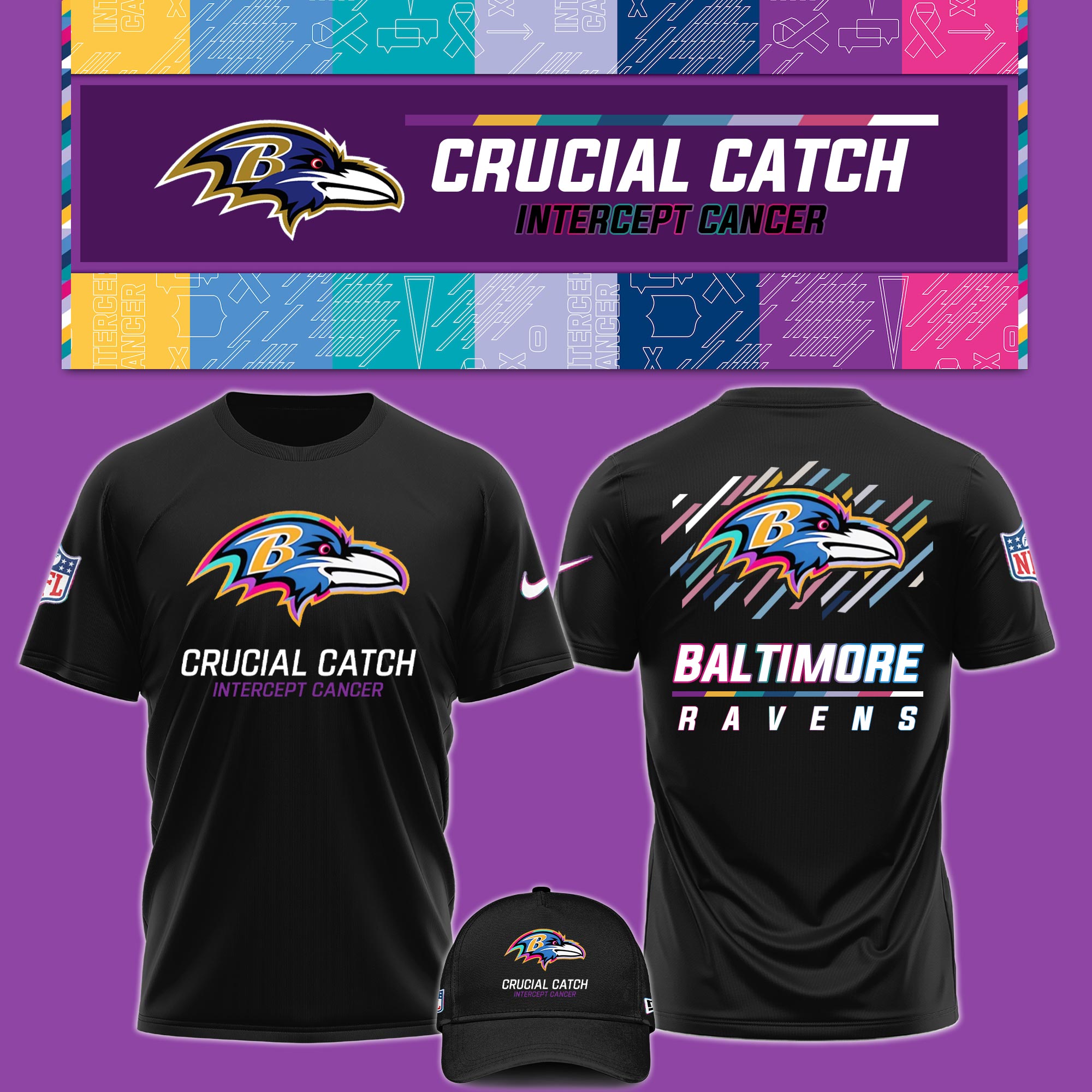 Baltimore Raven Crucial Catch Hoodie - Famjoys Baltimore Raven Crucial Catch Hoodie - Famjoys