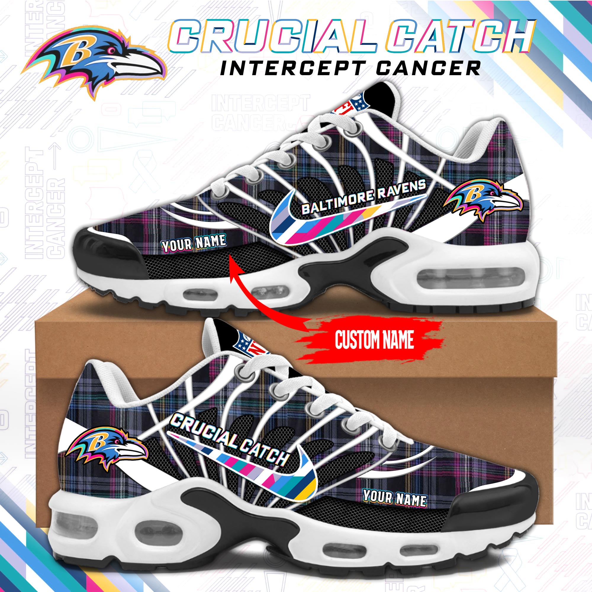 Baltimore Raven Sneaker - Famjoys Baltimore Raven Sneaker - Famjoys