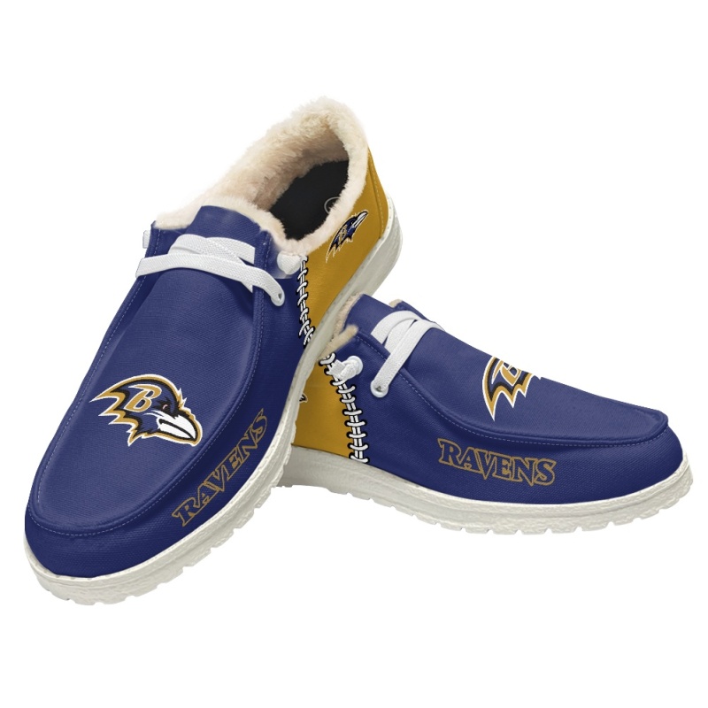 Baltimore Ravens – Hey Dude Wendy With Warm Fur Lining - Famjoys Baltimore Ravens – Hey Dude Wendy With Warm Fur Lining - Famjoys