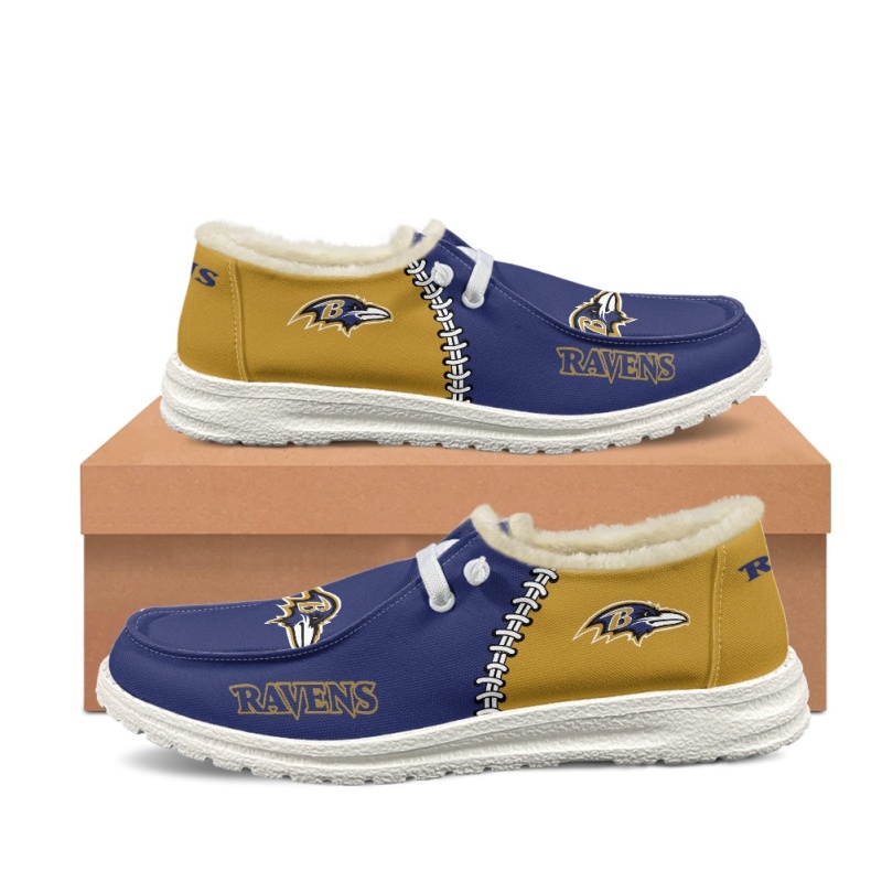Baltimore Ravens – Hey Dude Wendy With Warm Fur Lining - Famjoys Baltimore Ravens – Hey Dude Wendy With Warm Fur Lining - Famjoys