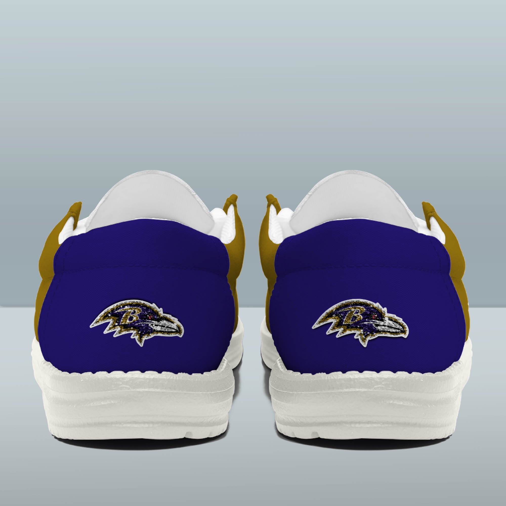 Baltimore Ravens 32 Teams HeyDude Canvas Loafer Shoes Personalized Your Name - Famjoys Baltimore Ravens 32 Teams HeyDude Canvas Loafer Shoes Personalized Your Name - Famjoys