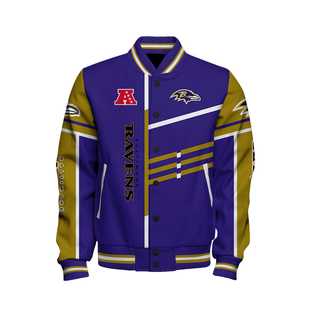 Baltimore Ravens AFC North Champions Unique Varsity Jacket - Famjoys Baltimore Ravens AFC North Champions Unique Varsity Jacket - Famjoys
