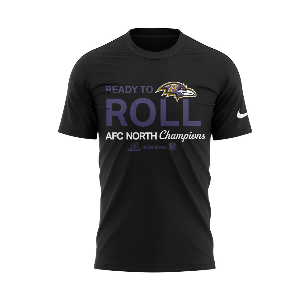 Baltimore Ravens AFC North Division Champions T-shirt V2 - Famjoys Baltimore Ravens AFC North Division Champions T-shirt V2 - Famjoys