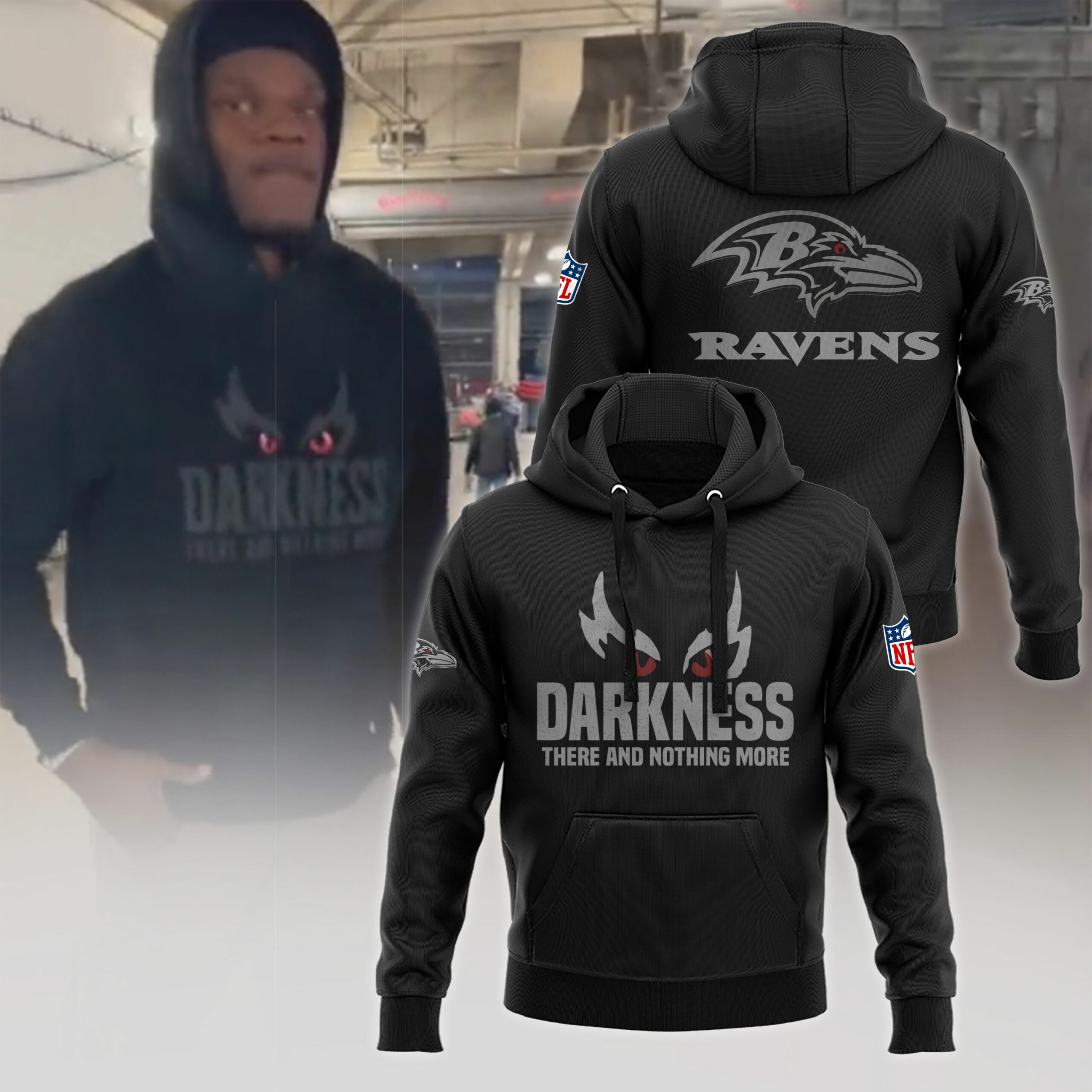 Baltimore Ravens Darkness There And Nothing More Hoodie - Famjoys Baltimore Ravens Darkness There And Nothing More Hoodie - Famjoys