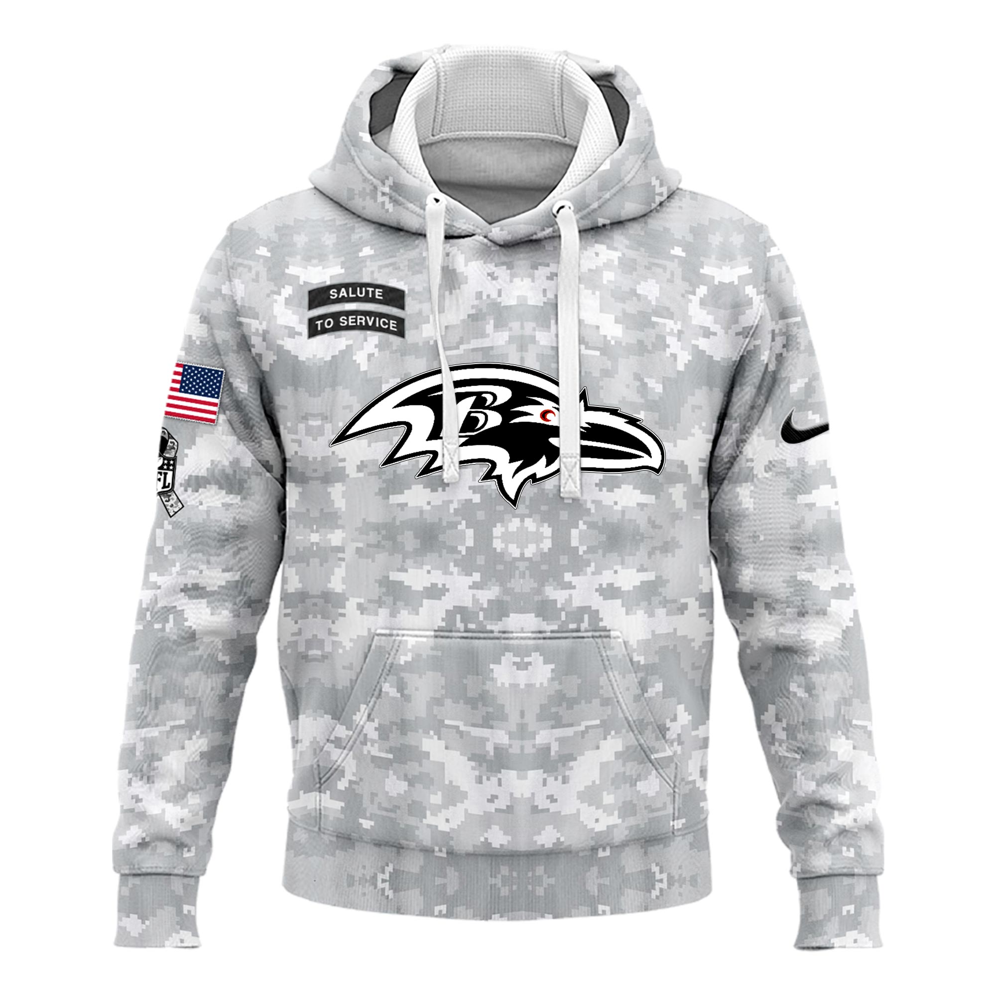 Baltimore Ravens Hoodie Camo Salute to Service Club - Famjoys Baltimore Ravens Hoodie Camo Salute to Service Club - Famjoys