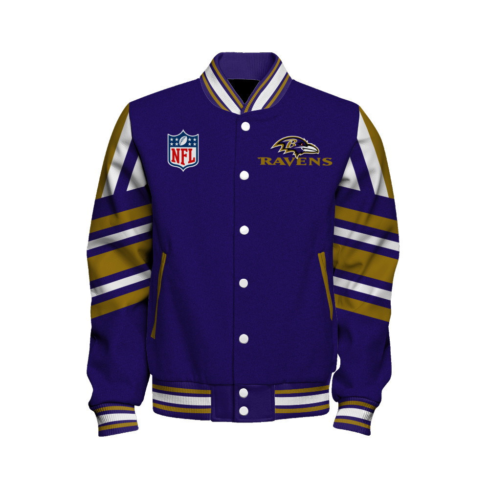 Baltimore Ravens - Immortal Faith Unisex Varsity Jacket - Famjoys Baltimore Ravens - Immortal Faith Unisex Varsity Jacket - Famjoys