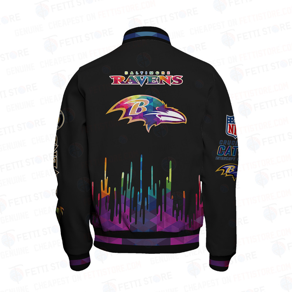 Baltimore Ravens - National Football League AOP Varsity Jacket V3 - Famjoys Baltimore Ravens - National Football League AOP Varsity Jacket V3 - Famjoys