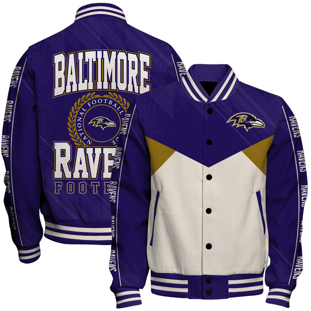 Baltimore Ravens - Personality, Outstanding Unisex Varsity Jacket - Famjoys Baltimore Ravens - Personality, Outstanding Unisex Varsity Jacket - Famjoys