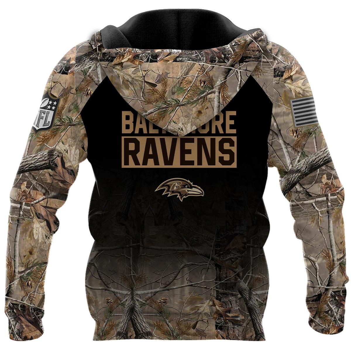 Baltimore Ravens Personalized Hunting Camo Hoodie,T-Shirt, Sweatshirt, Zipper - Famjoys Baltimore Ravens Personalized Hunting Camo Hoodie,T-Shirt, Sweatshirt, Zipper - Famjoys