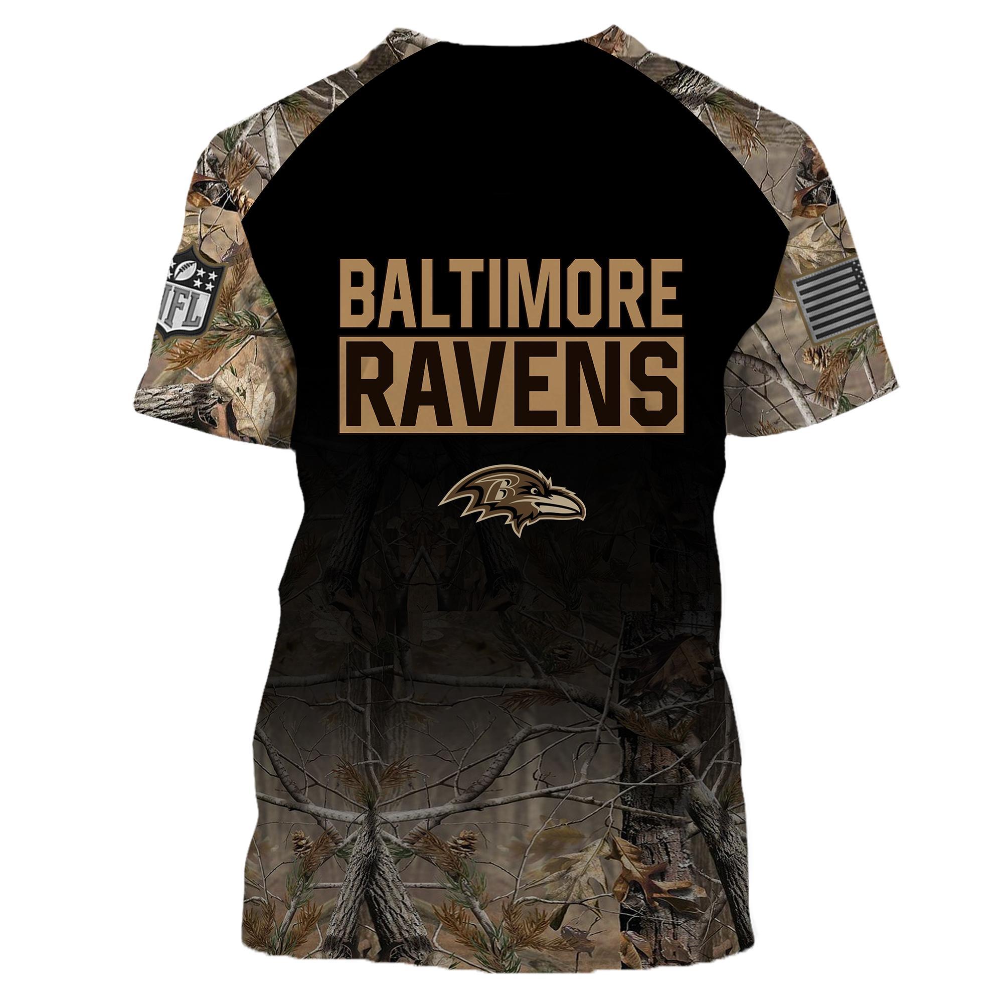 Baltimore Ravens Personalized Hunting Camo Hoodie,T-Shirt, Sweatshirt, Zipper - Famjoys Baltimore Ravens Personalized Hunting Camo Hoodie,T-Shirt, Sweatshirt, Zipper - Famjoys