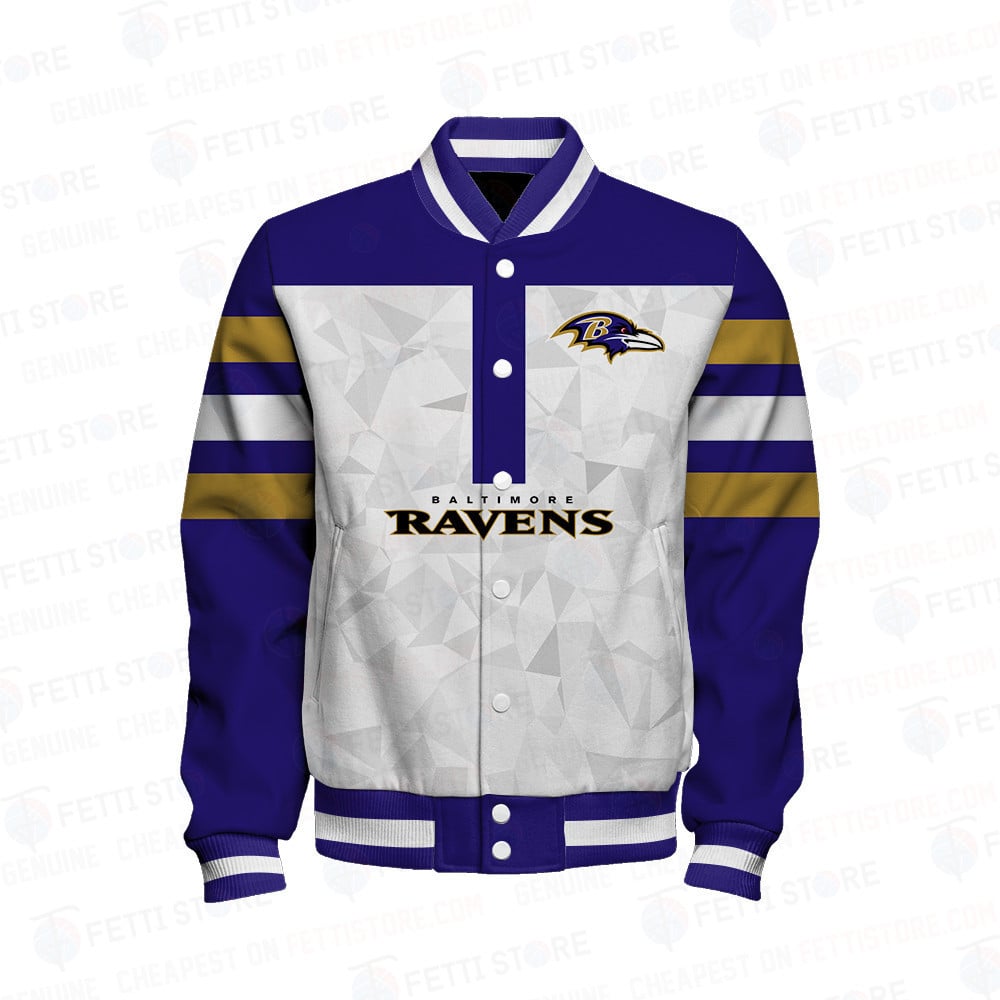 Baltimore Ravens Starter Thursday Night Gridiron Raglan Unisex Varsity Jacket V6 - Famjoys Baltimore Ravens Starter Thursday Night Gridiron Raglan Unisex Varsity Jacket V6 - Famjoys