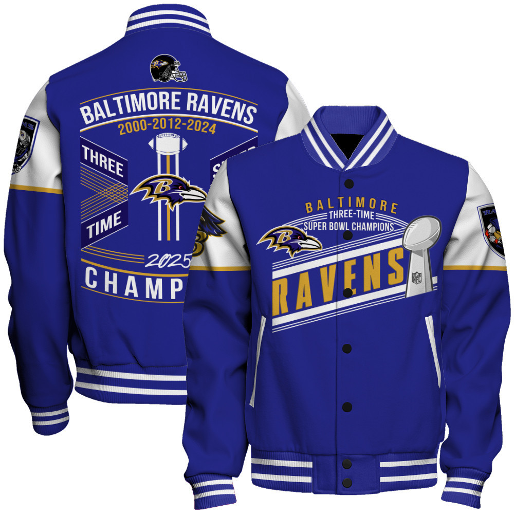 Baltimore Ravens Super Bowl LIX Champions Prove Strength Varsity Jacket - Famjoys Baltimore Ravens Super Bowl LIX Champions Prove Strength Varsity Jacket - Famjoys