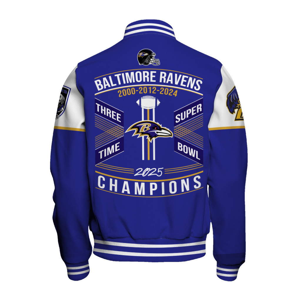 Baltimore Ravens Super Bowl LIX Champions Prove Strength Varsity Jacket - Famjoys Baltimore Ravens Super Bowl LIX Champions Prove Strength Varsity Jacket - Famjoys