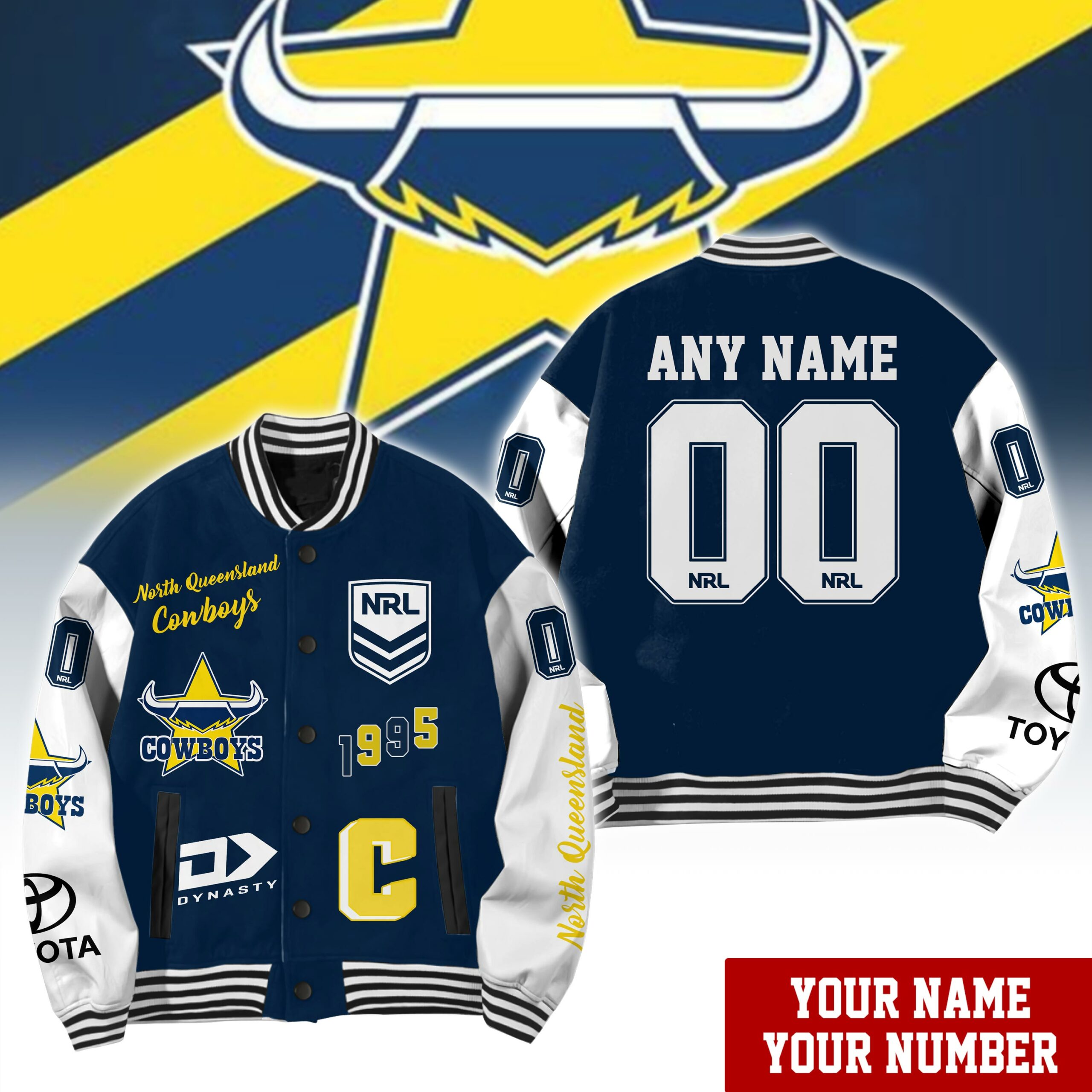 Baseball Jacket North Queensland Cowboys - Famjoys Baseball Jacket North Queensland Cowboys - Famjoys