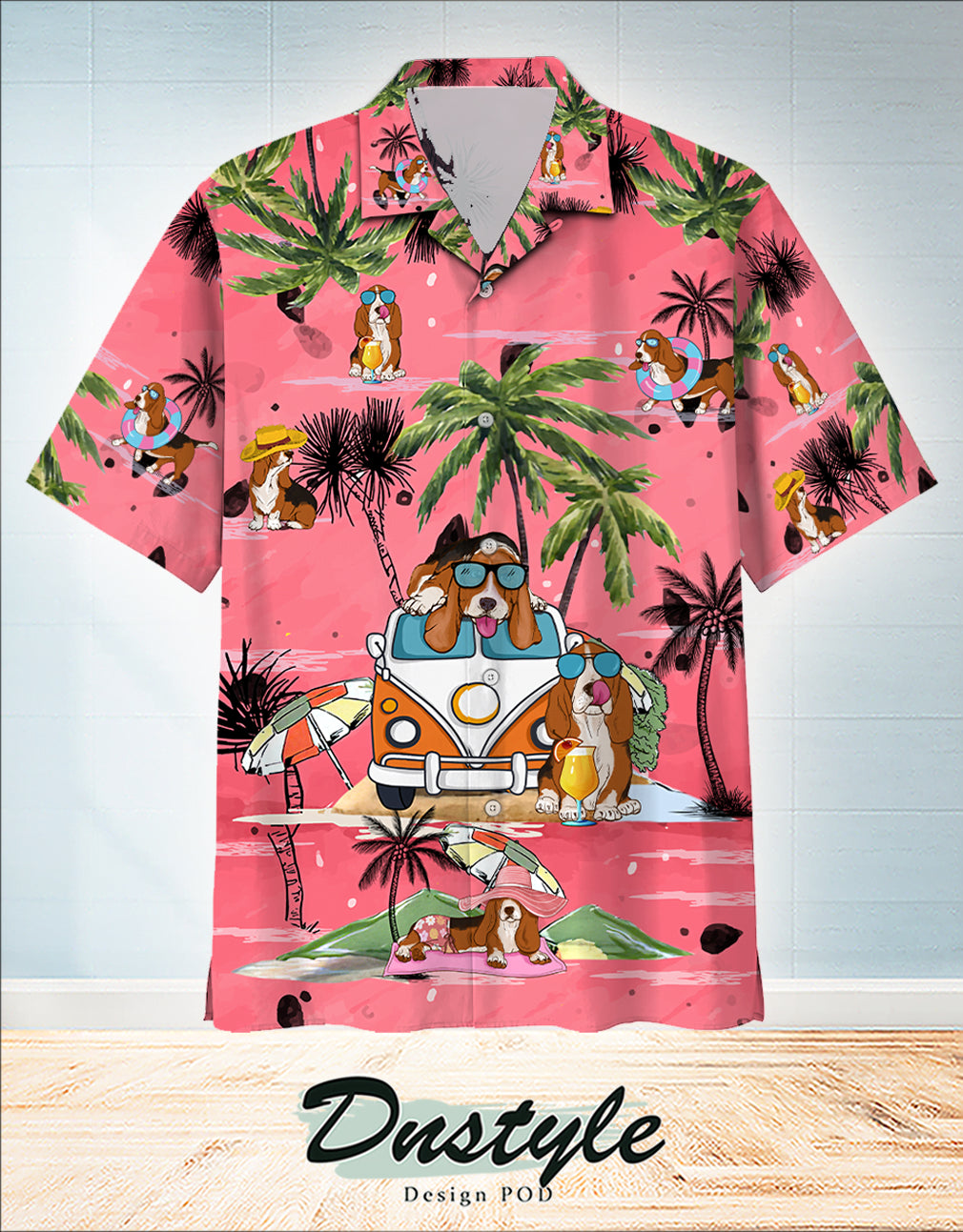 Basset Hound Summer Beach Hawaiian Shirt - Famjoys Basset Hound Summer Beach Hawaiian Shirt - Famjoys