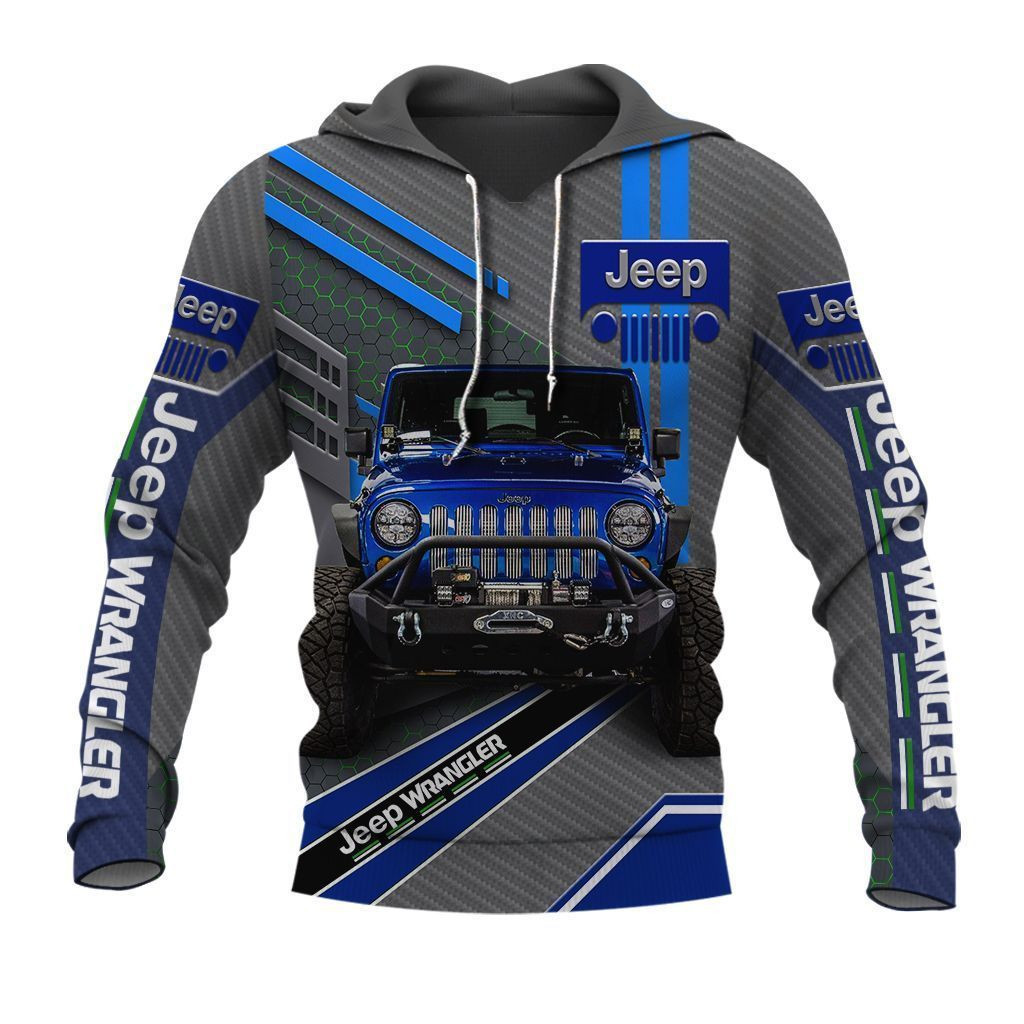 Beautiful Jeep Wrangler Blue 3D All Over Printed Clothes J24 - Famjoys Beautiful Jeep Wrangler Blue 3D All Over Printed Clothes J24 - Famjoys