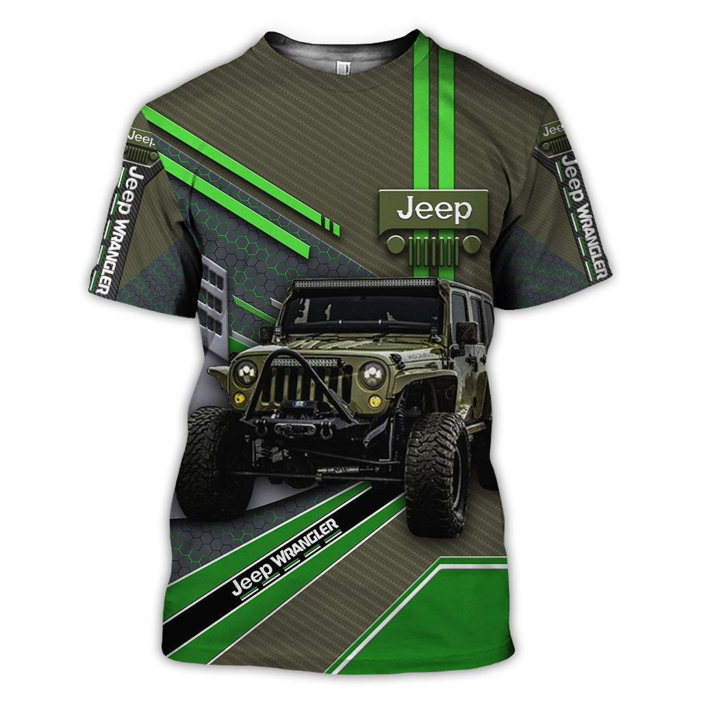 Beautiful Jeep Wrangler Blue 3D All Over Printed Clothes J25 - Famjoys Beautiful Jeep Wrangler Blue 3D All Over Printed Clothes J25 - Famjoys