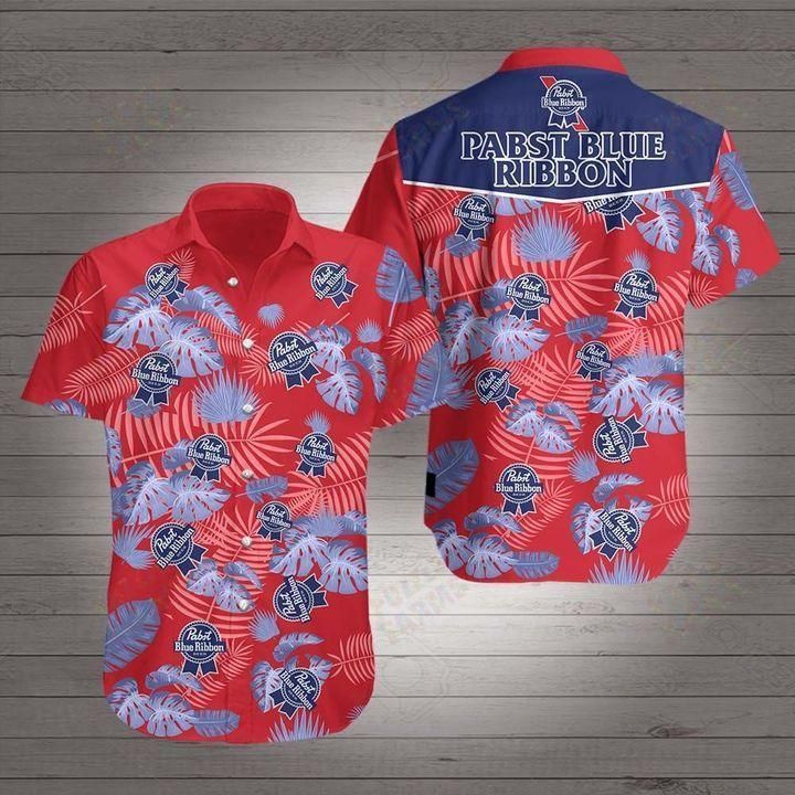 Beer Pabst Blue Ribbon Hawaiian Shirt Summer Shirt - Famjoys Beer Pabst Blue Ribbon Hawaiian Shirt Summer Shirt - Famjoys