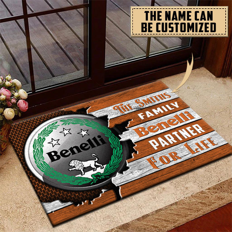 Benelli Doormat Custom Name, Multicolor - Famjoys Benelli Doormat Custom Name, Multicolor - Famjoys